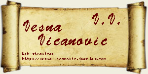 Vesna Vicanović vizit kartica